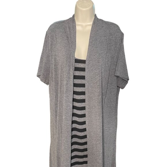 Forever Woman Sweater Dress One Piece Faux Jacket Wrap Pullover Plus Size 2 XL u - Picture 2 of 7